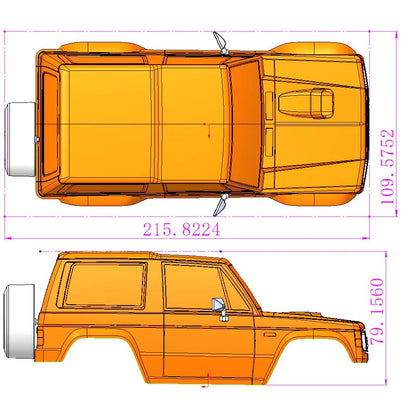 Image of MSA-1E 2.0 Mitsubishi Pajero XL-W Painted Body Set
