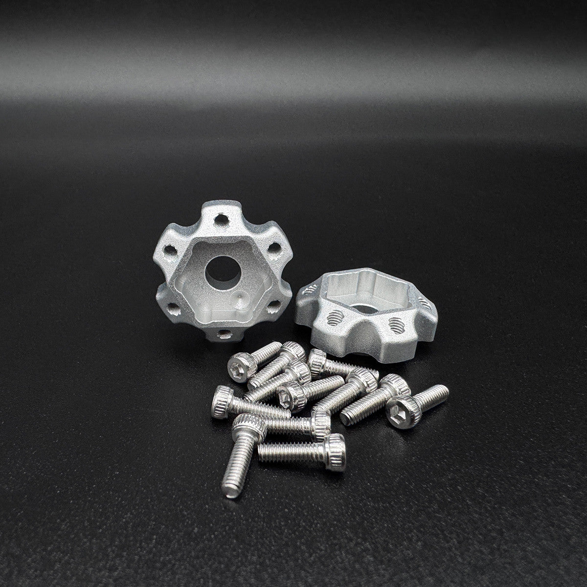 Image of 12mm Hex "DOT" Machined Aluminum Hubs (2) "1 DOT 2mm"