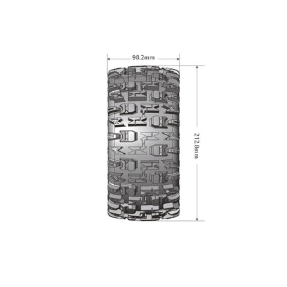 Image of MFT X-Pioneer Sport Monster Truck Tires, 24mm Hex, Mounted