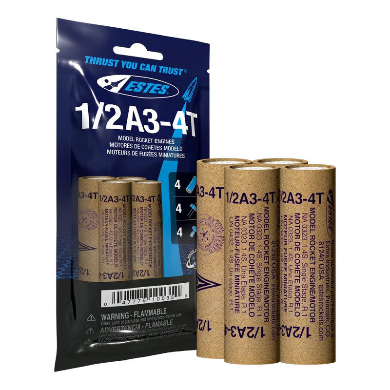Image of 1/2A3-4T Model Rocket Engines, (4pk)