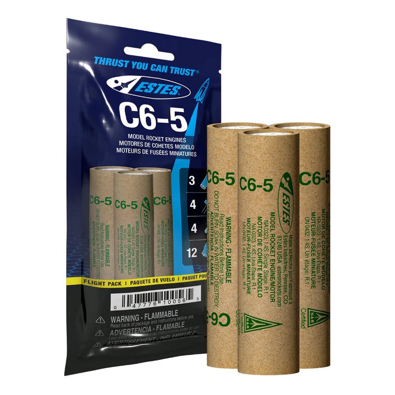 Image of C6-5 Model Rocket Engine FP (Flight Pack)