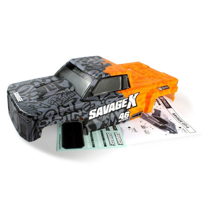 Image of HPI Racing Savage X GT-6 Sportcab Grey/Orange PAINTED Body HPI160104