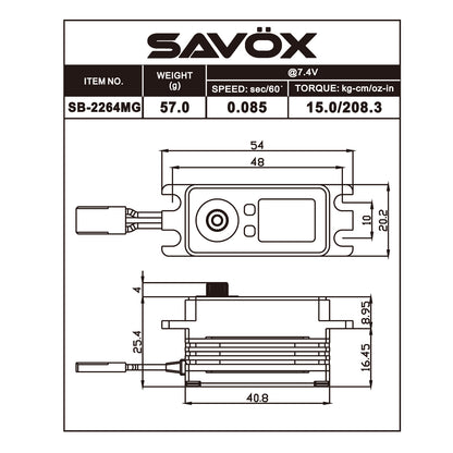 Image of Low Profile HV Brushless Servo .085sec / 208.3oz @ 7.4V