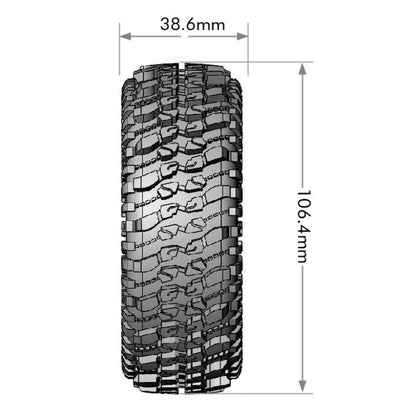 Image of CR-Champ 1/10 1.9" Crawler Class 1 Tires, 12mm Hex, Super