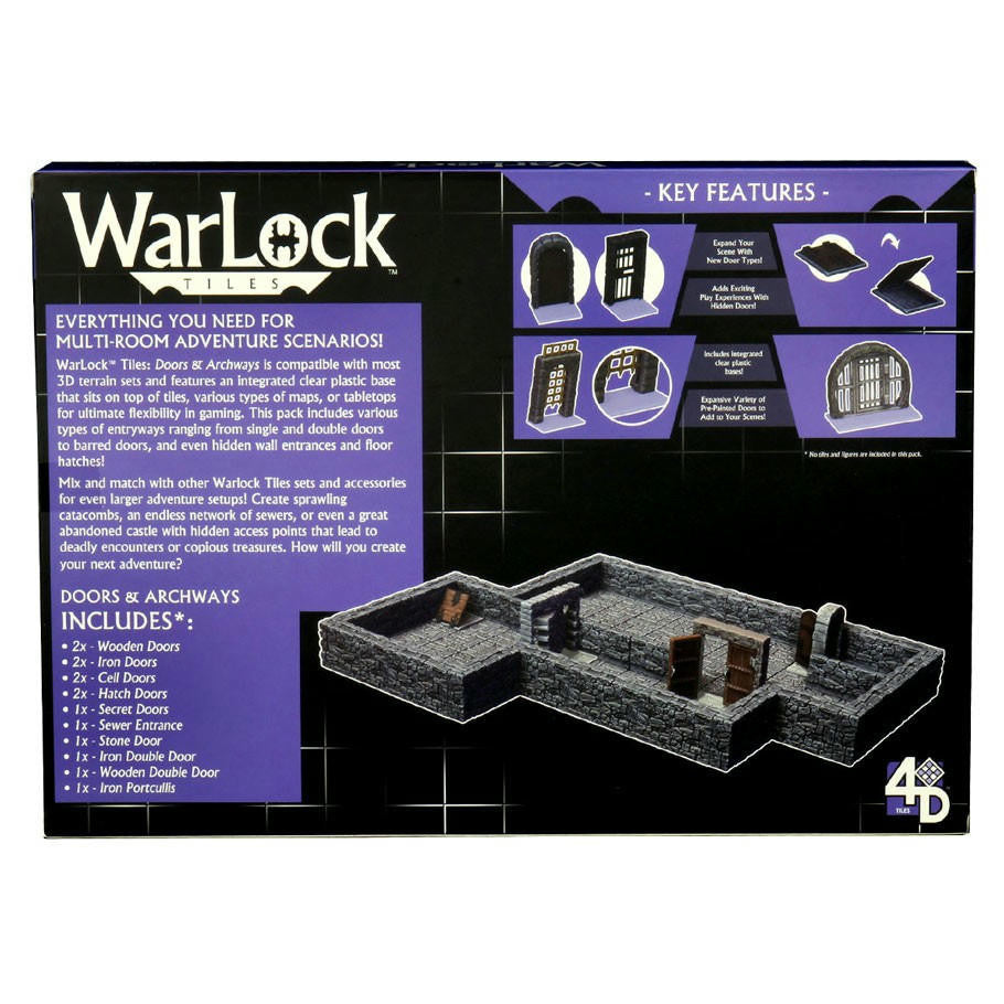 WARLOCK DUNGEON TILES: DOORS AND ARCHWAYS