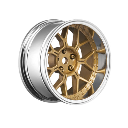 Image of 14 Spoke Bronze 1/10 Wheel Mounted Drift Tire, 2, 4, 6, 8