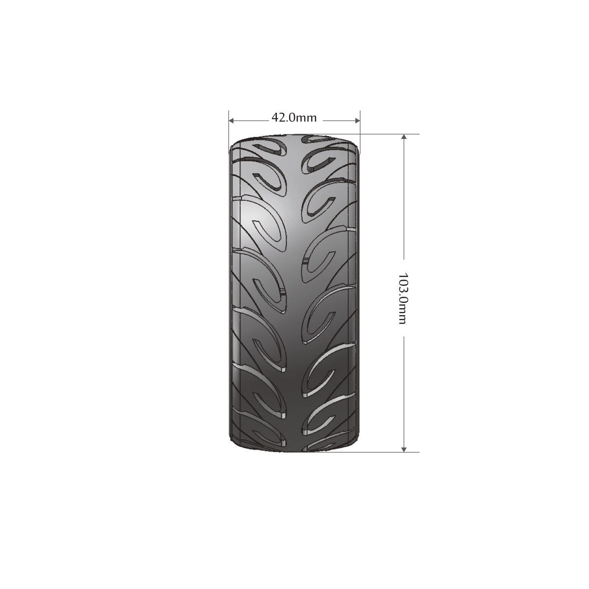 Image of MFT GT-Tarmac 1/8 GT Tires, 17mm Hex, Soft, Mounted on