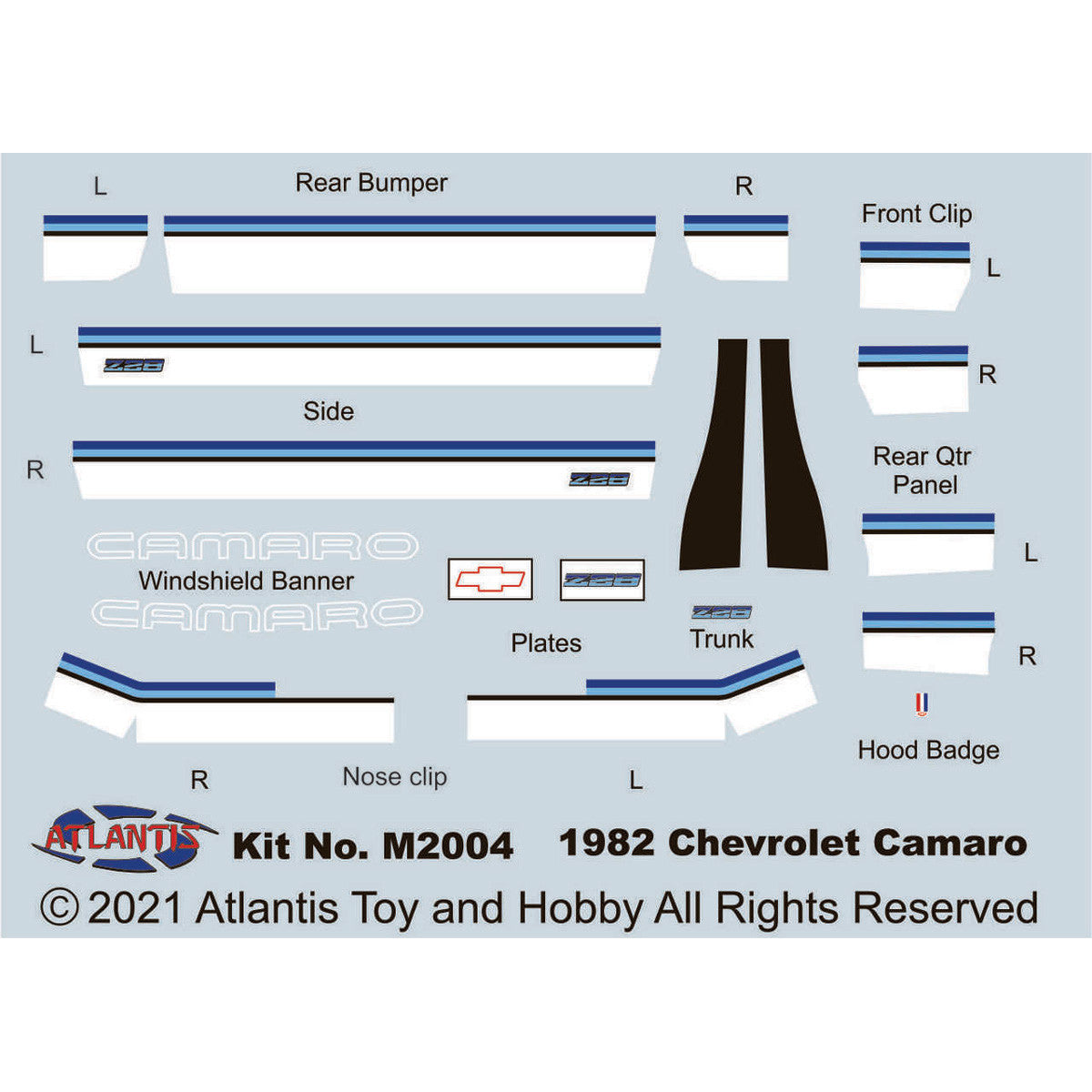 Image of 1/32 1982 Chevy Camaro Route 32 Plastic Model Kit