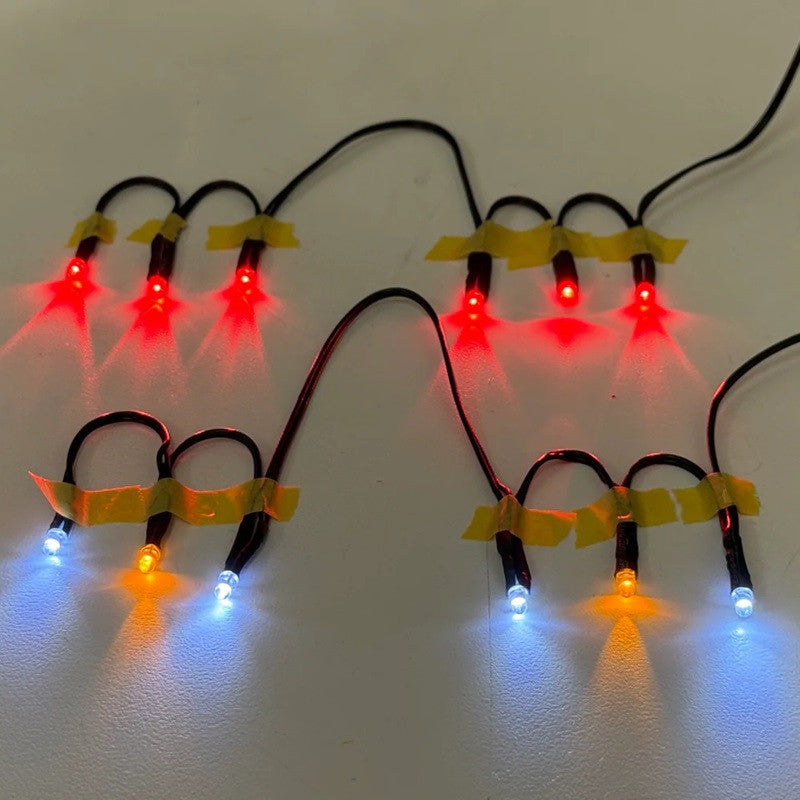 Image of 3mm Lights White (12 LED) 6 Red, 4 White, 2 Amber