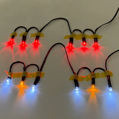 Image of 3mm Lights White (12 LED) 6 Red, 4 White, 2 Amber