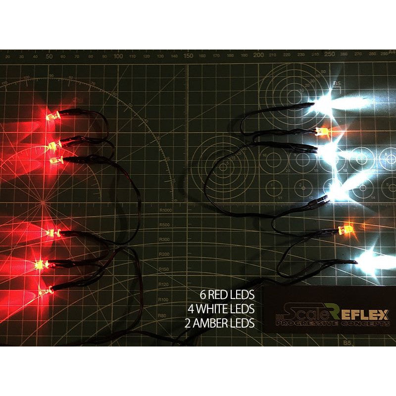 Image of Lights White (12 LED) 6 Red, 4 White, 2 Amber