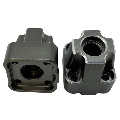 Image of Aluminum Rear Hub Set (Gunmetal/2pcs)