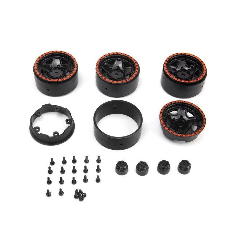 Image of CL-5 Beadlock Wheel 1.2in (Red/4pcs)