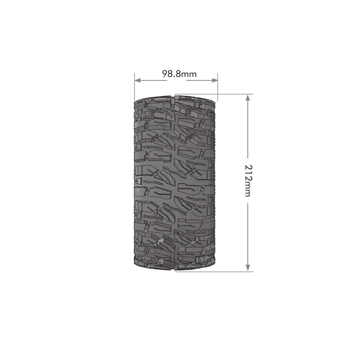 Image of MFT X-Mallet Sport Monster Truck Tires, 24mm Hex, Mounted