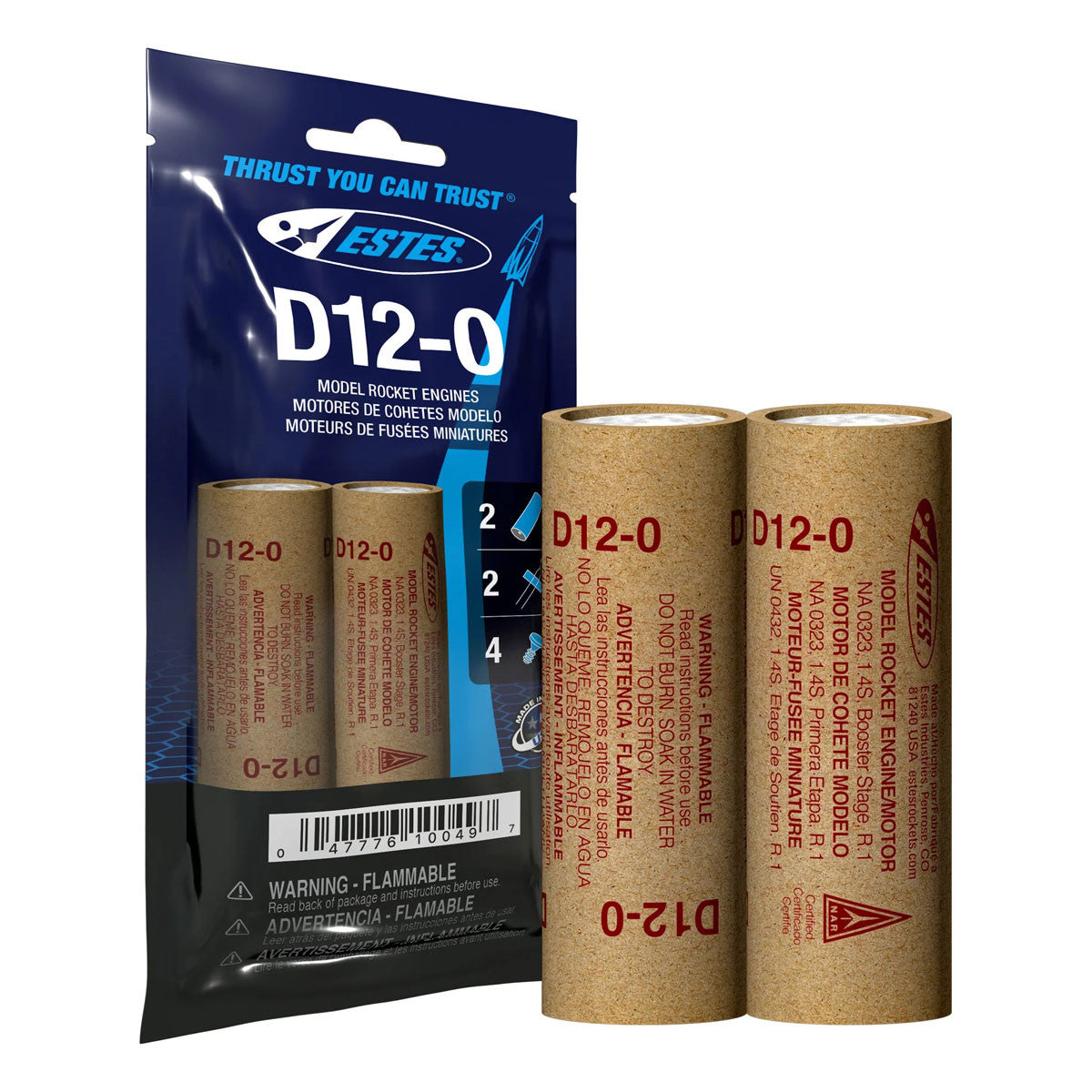 Image of D12-0 Model Rocket Engines, (2pk)