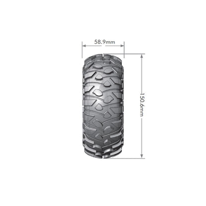 Image of CR-Rowdy 1/10 2.2" Crawler Tires, 12mm Hex, Super Soft,