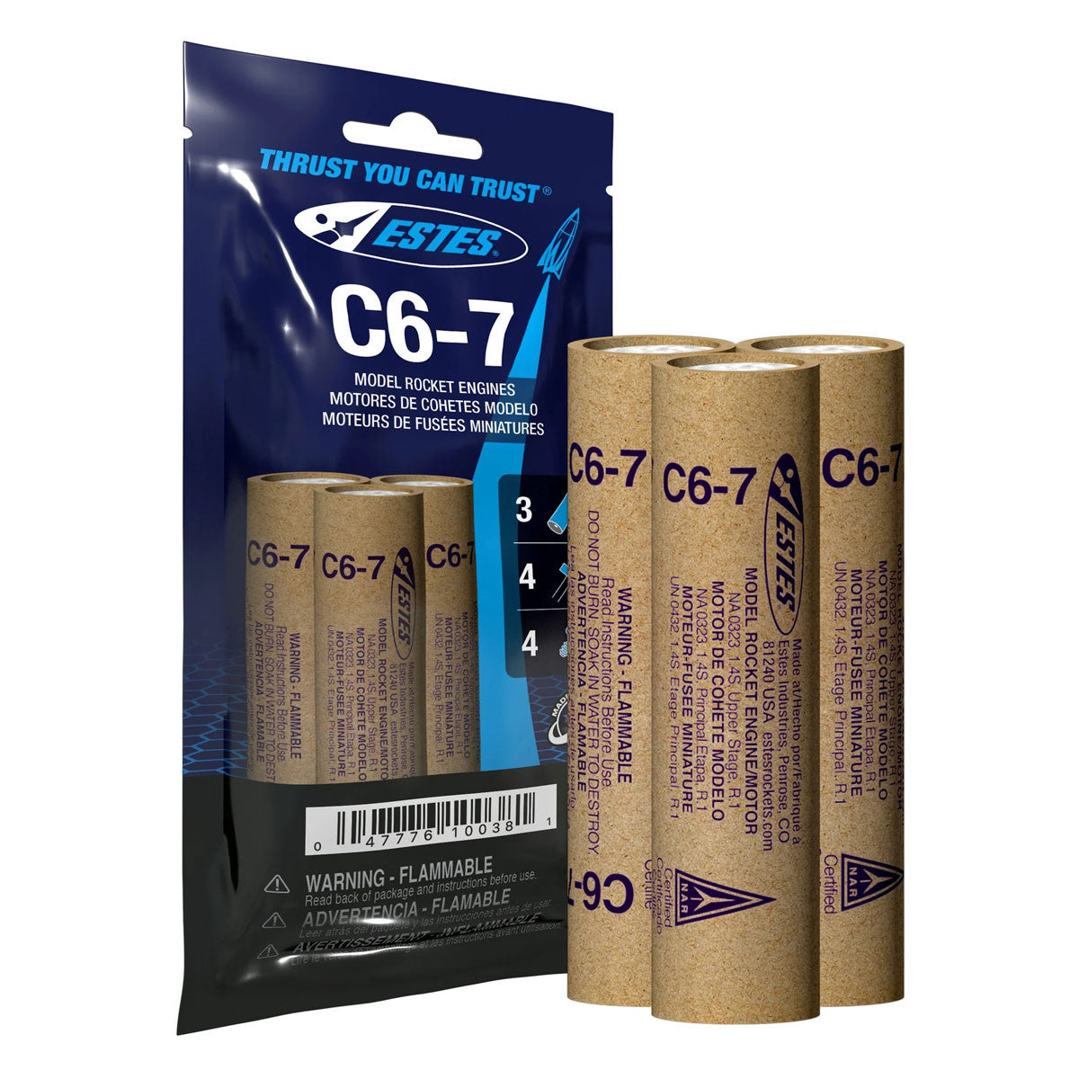 Image of C6-7 Model Rocket Engines (3pk)