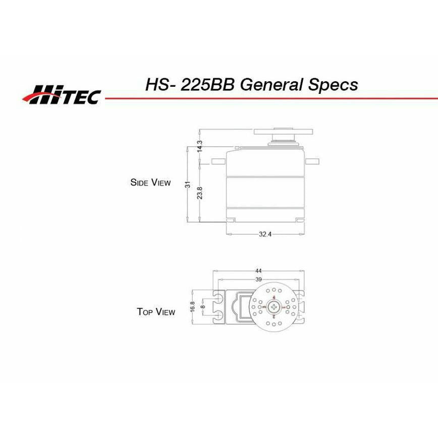 HS-225Bb Mighty Mini Servo, .11sec/67oz @ 6.0v