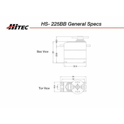 HS-225Bb Mighty Mini Servo, .11sec/67oz @ 6.0v