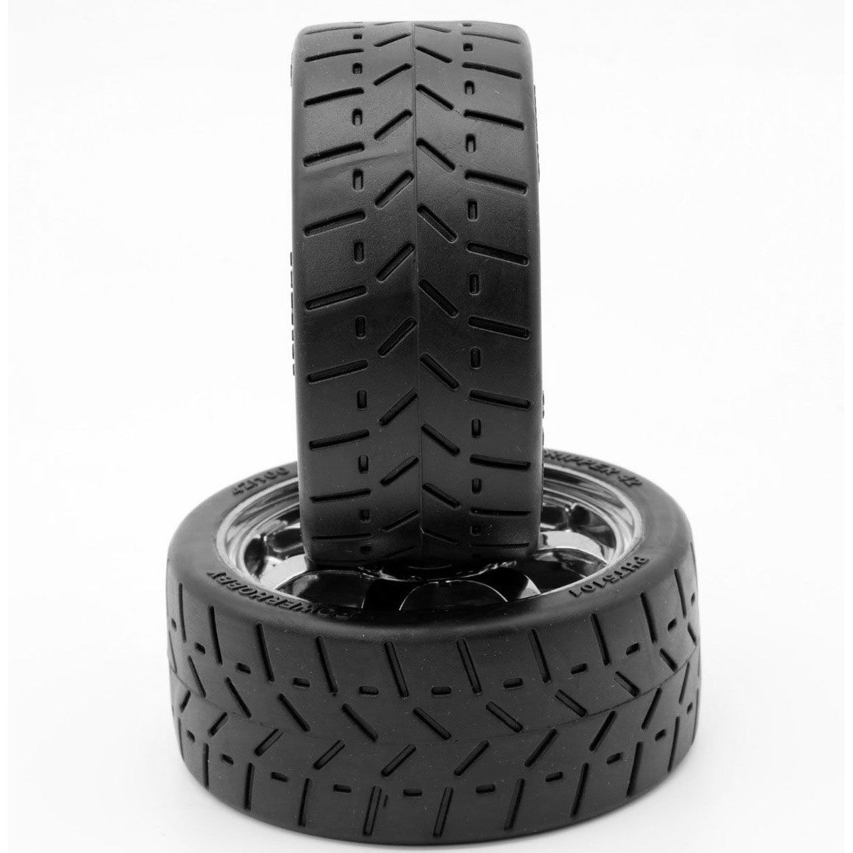 Image of 1/8 Gripper 42/100 Belted Mounted Tires 17mm Chrome