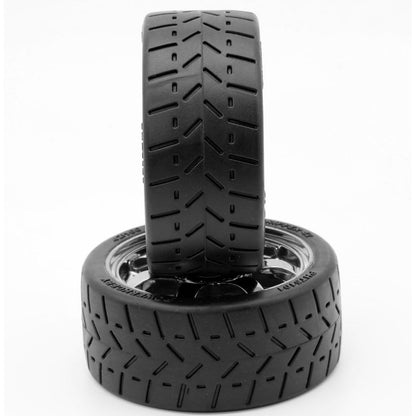 Image of 1/8 Gripper 42/100 Belted Mounted Tires 17mm Chrome