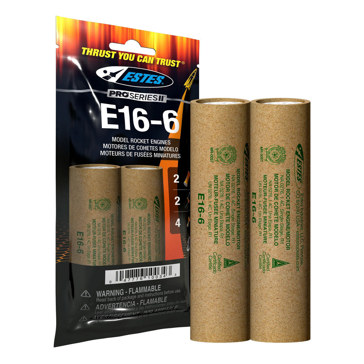 Image of E16-6 29mm Model Rocket Engine (2pk)