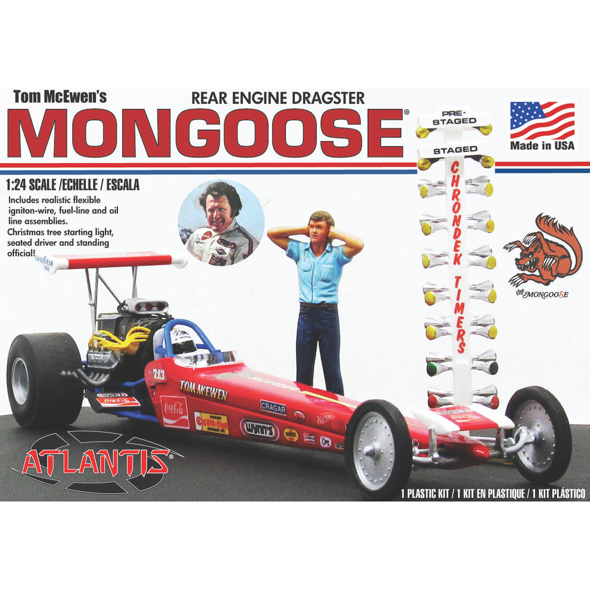 Image of 1/24 Tom McEwen Rear Engine Dragster Plastic Model Kit