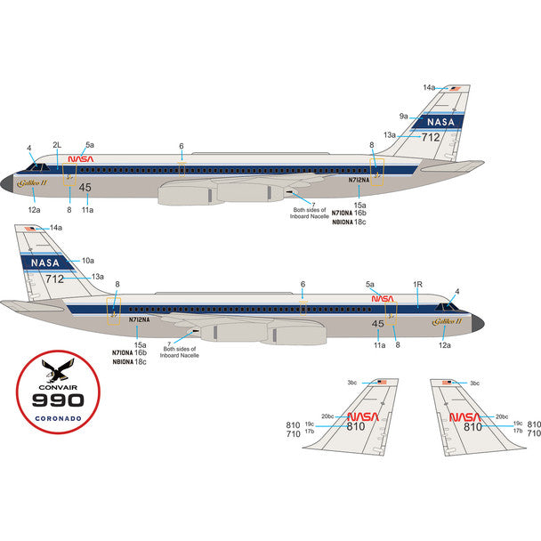 Image of 1/135 Convair 990 Jet Airliner Plastic Model Kit