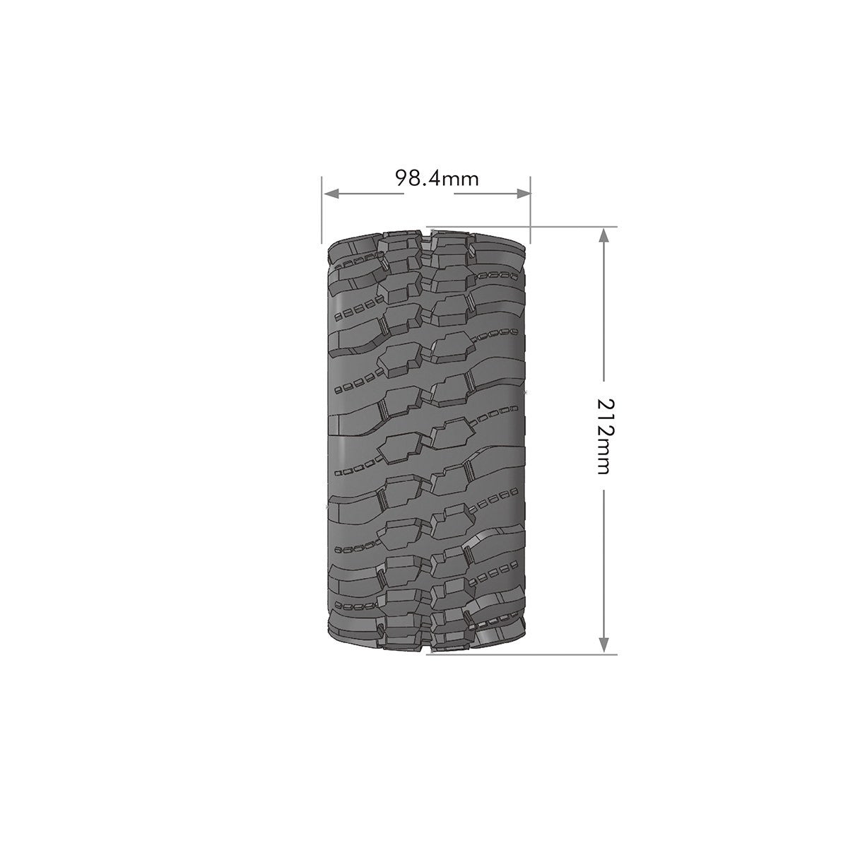 Image of MFT X-Champ Sport Monster Truck Tires, 24mm Hex, Mounted