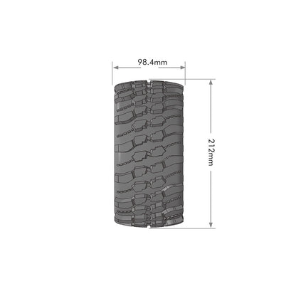 Image of MFT X-Champ Sport Monster Truck Tires, 24mm Hex, Mounted