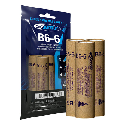 Image of B6-6 Model Rocket Engines (3pk)