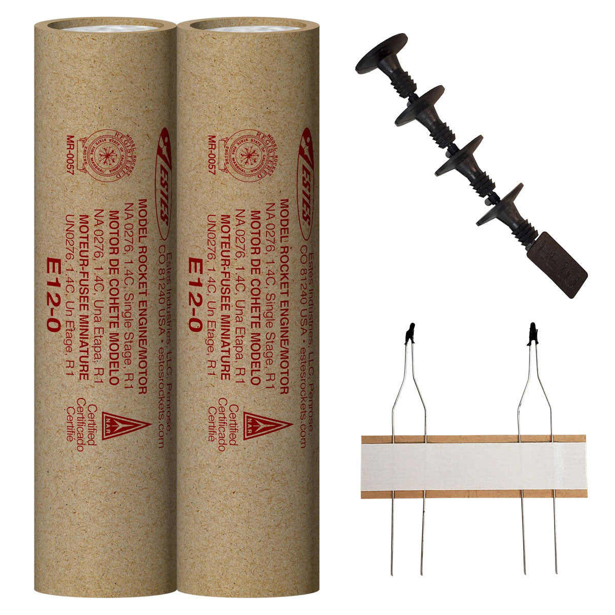 Image of E12-0 Model Rocket Engines, (2pk)