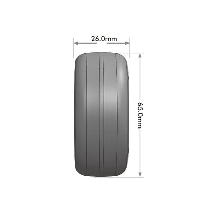 Image of 14 Spoke Matte Silver 1/10 Wheel Mounted Drift Tire, 2, 4