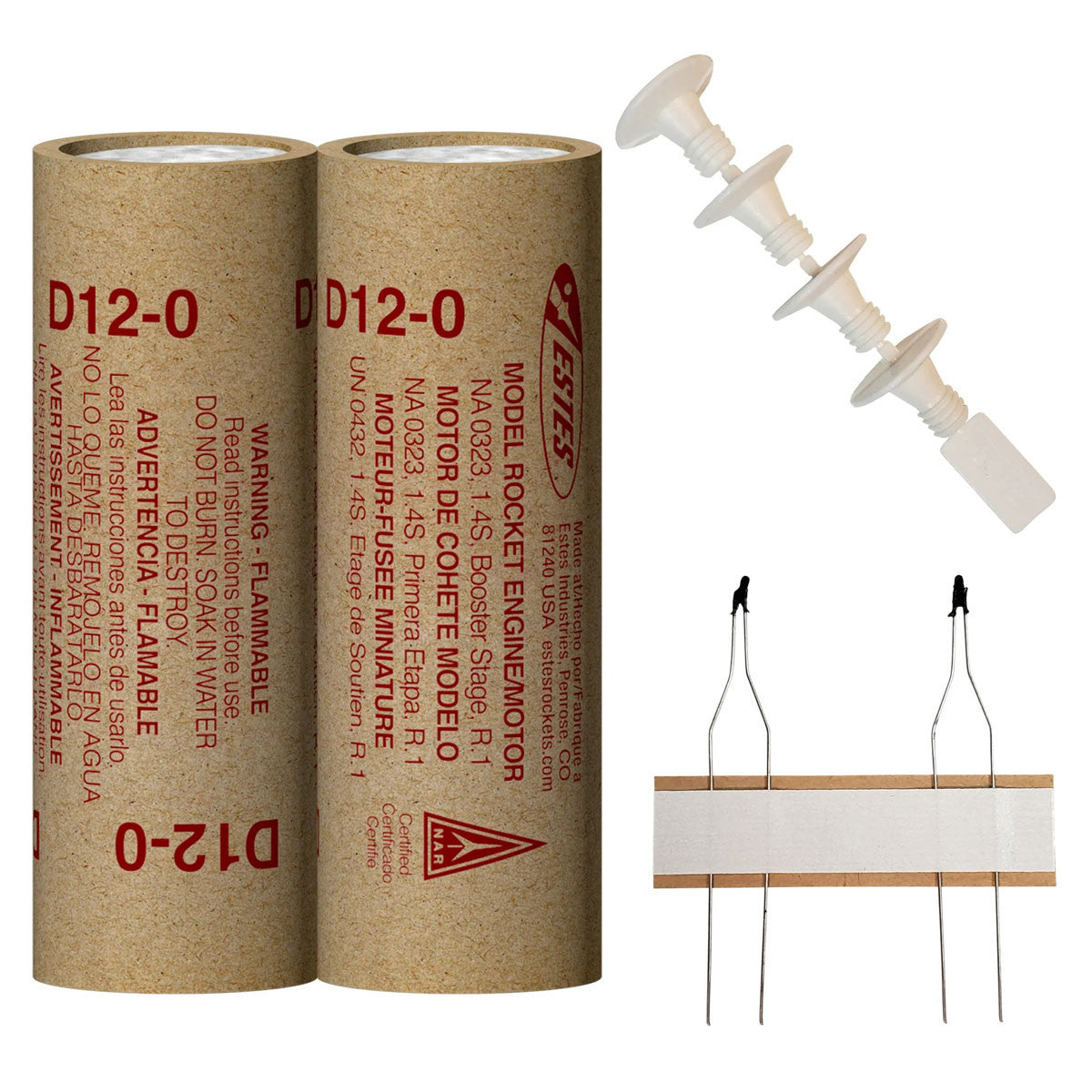 Image of D12-0 Model Rocket Engines, (2pk)