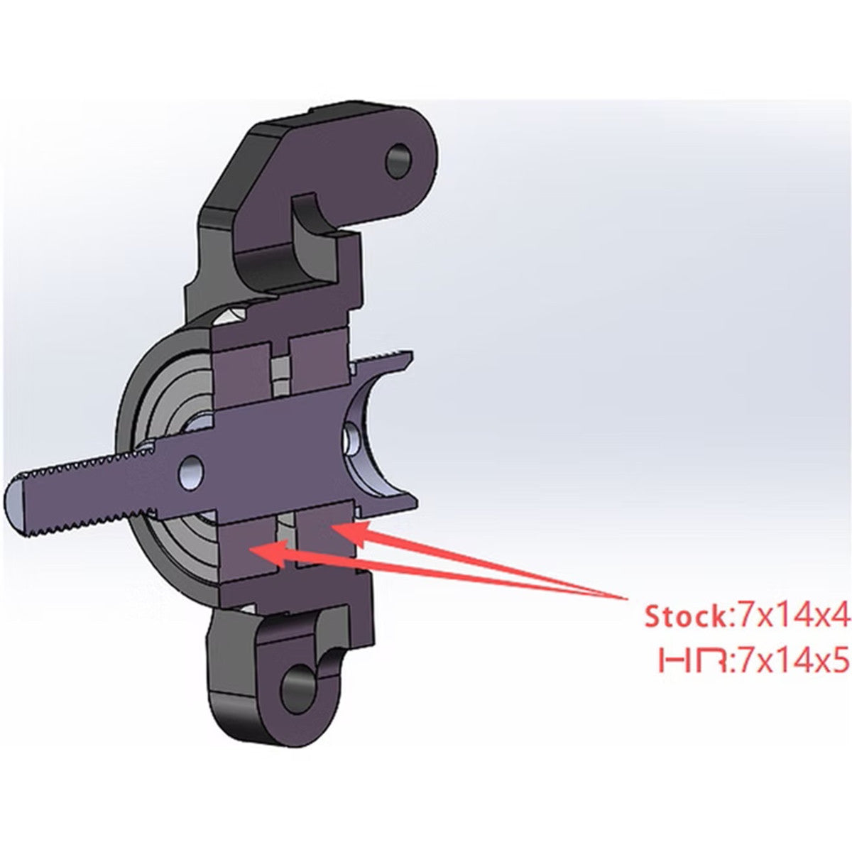 Image of Rear Aluminum Hub Set, fits Arrma 1:16 Mini Kraton