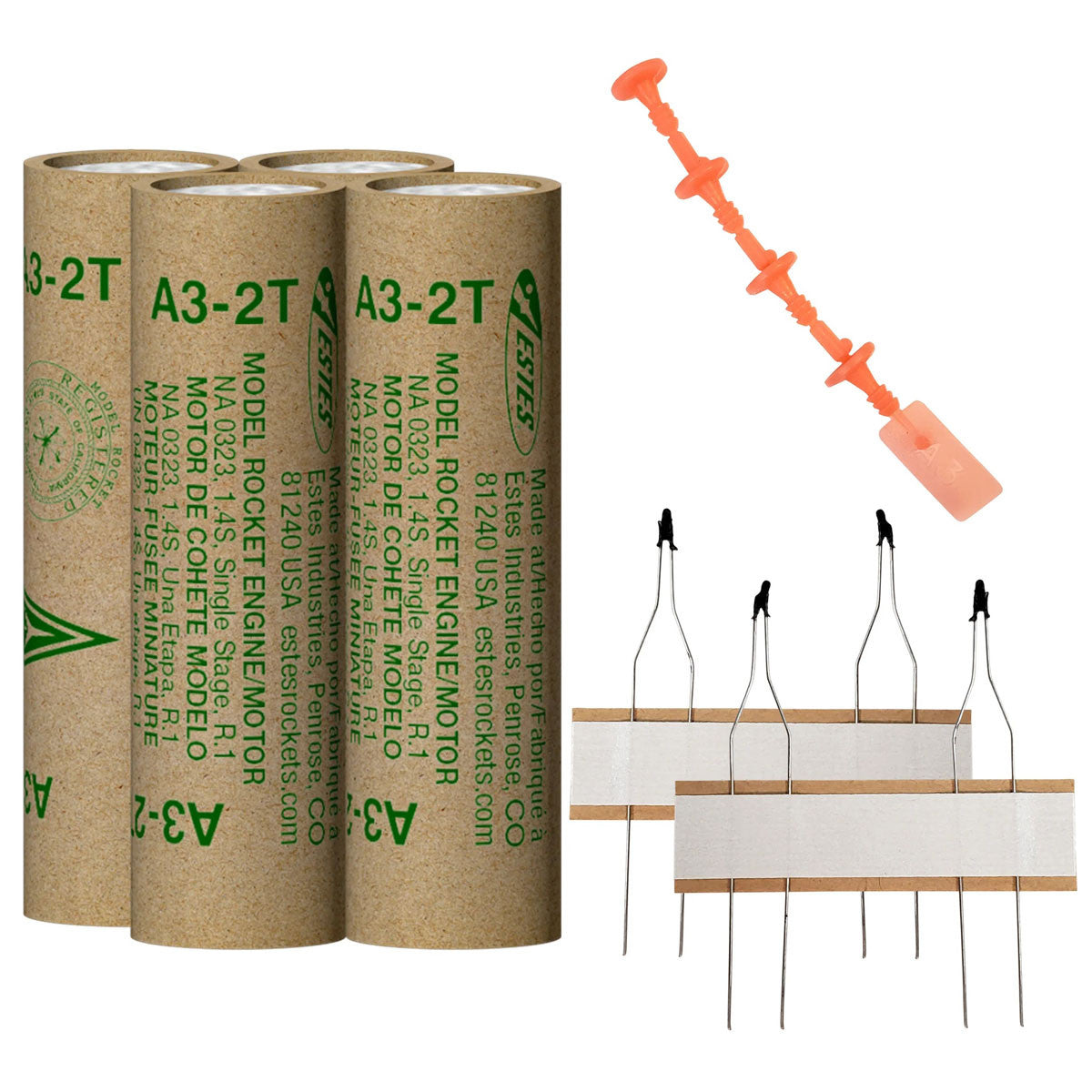 Image of A3-2T Model Rocket Engines, (4pk)