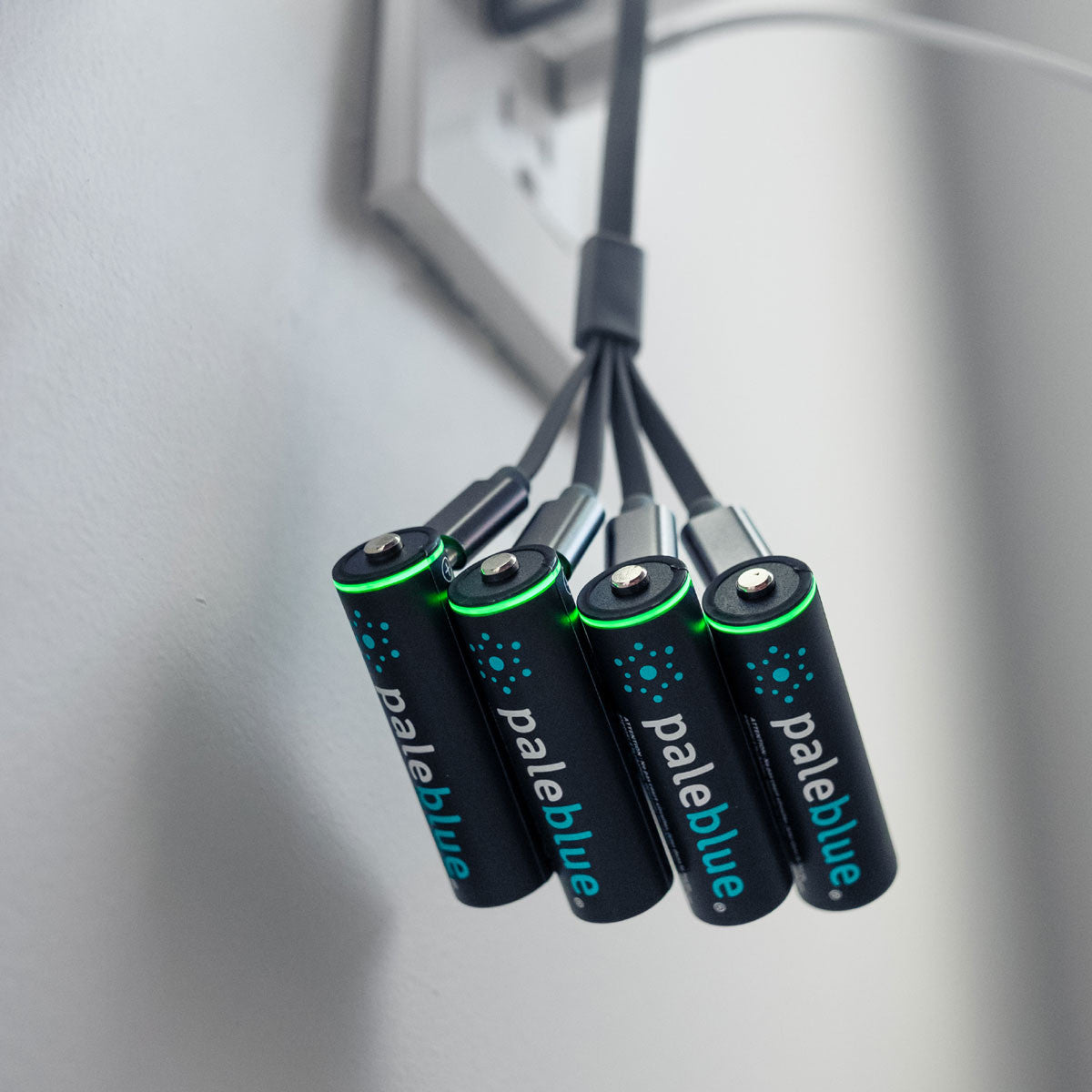 Image of Pale Blue Lithium Ion Rechargeable AA Batteries 4pk