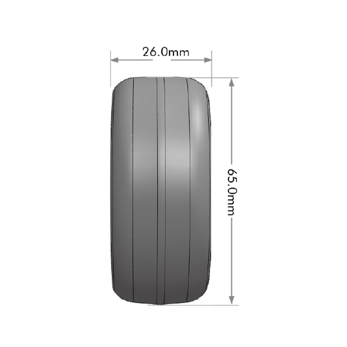 Image of 5 Spoke Matte Silver 1/10 Wheel Mounted Drift Tire, 2, 4