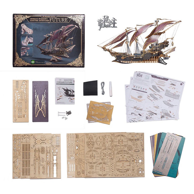 Image of Future Sailing Ship - Purple
