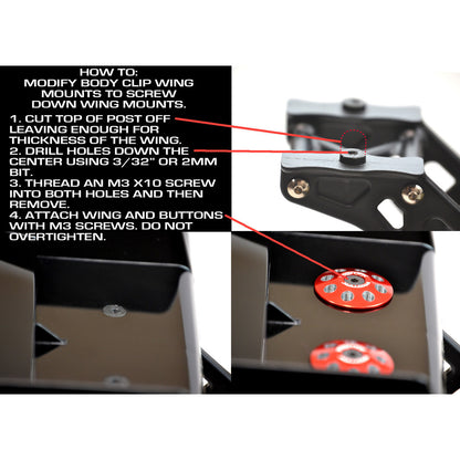 Image of 1/8 Red XL Wing Buttons 22mm (2)