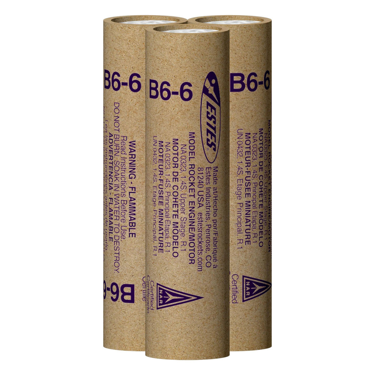 Image of B6-6 Model Rocket Engines (3pk)