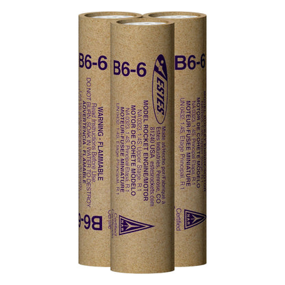 Image of B6-6 Model Rocket Engines (3pk)