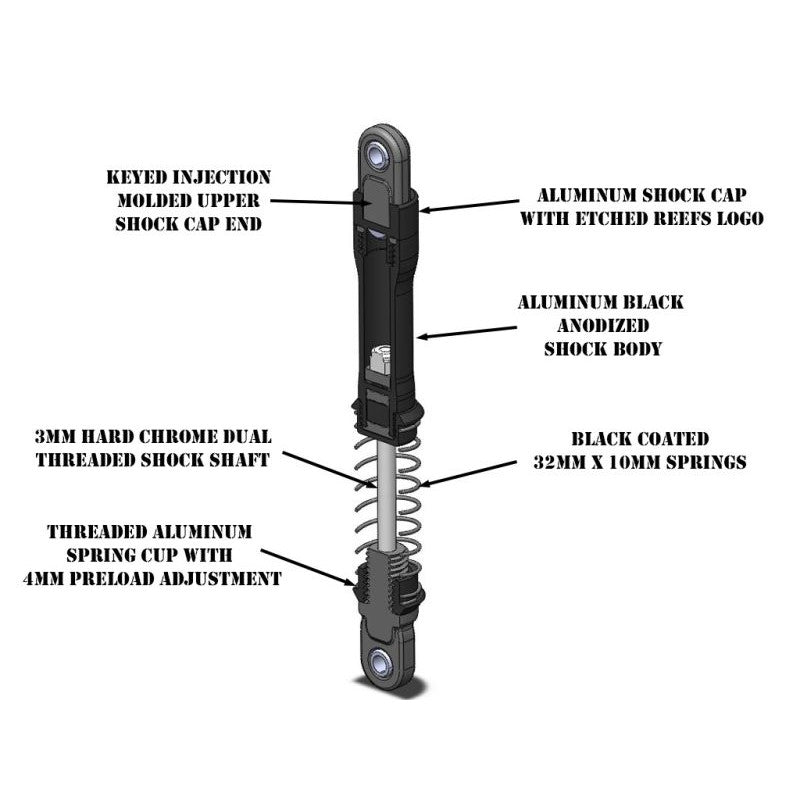 Image of XP Aluminum Shocks 90mm (2pk)
