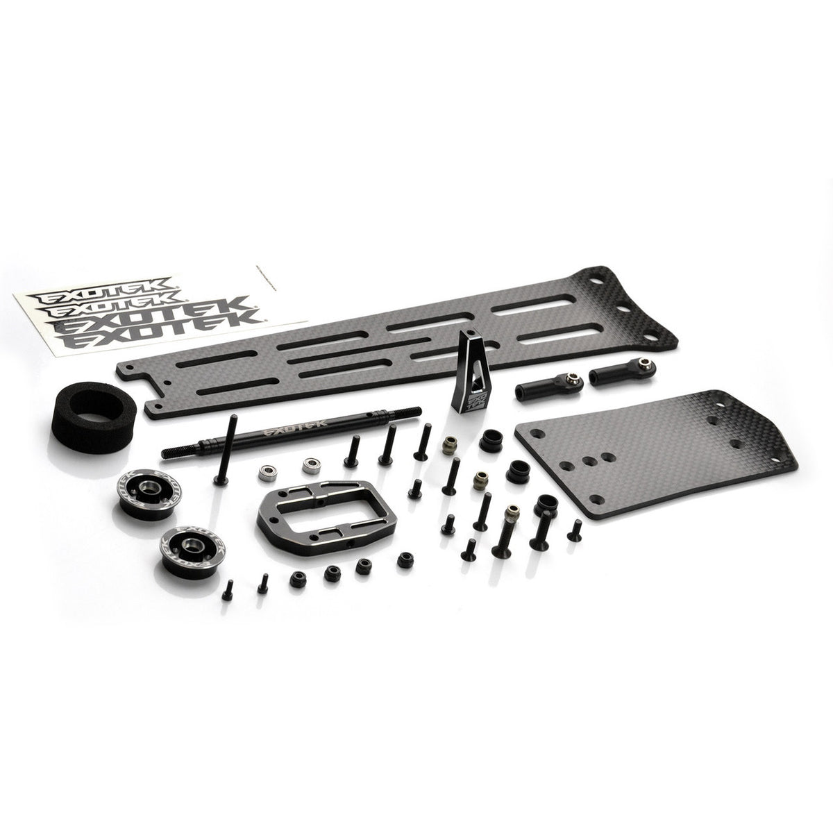 Image of Drag Slash Pro Wheelie Bar Set 3mm CF with Single Wheel Style
