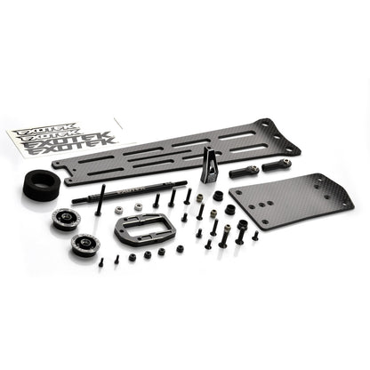 Image of Drag Slash Pro Wheelie Bar Set 3mm CF with Single Wheel Style