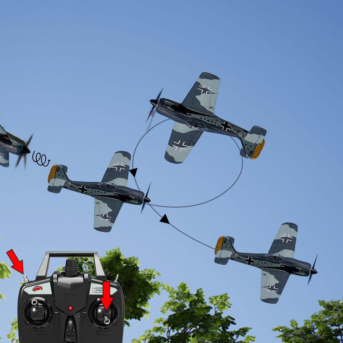 Image of Focke-Wulf Fw 190 Micro RTF Airplane with PASS System