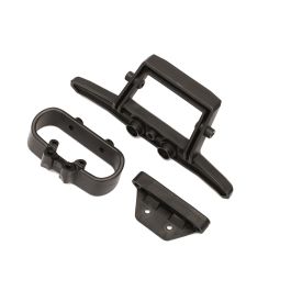 Bumper, rear/ bumper mount, rear Rustler 4x4)