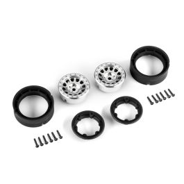 9781-SATIN - Wheels, 1.0', Method Race Wheels® 105 Beadlock (satin chrome, beadlock) (2) -	Imag...