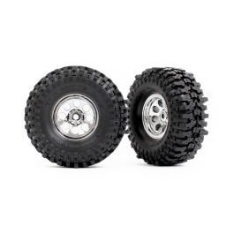 TRX-4M Tire & Wheel CHROME WHEEL 2.4 x 1.0 Mickey Thompson Baja Pro Xs (2)