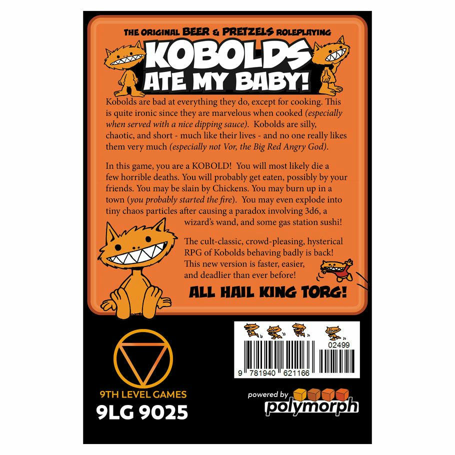 Image of Kobolds Ate My Baby Role-Playing-Game The Orange Book Ninth Level Games 9LG9025